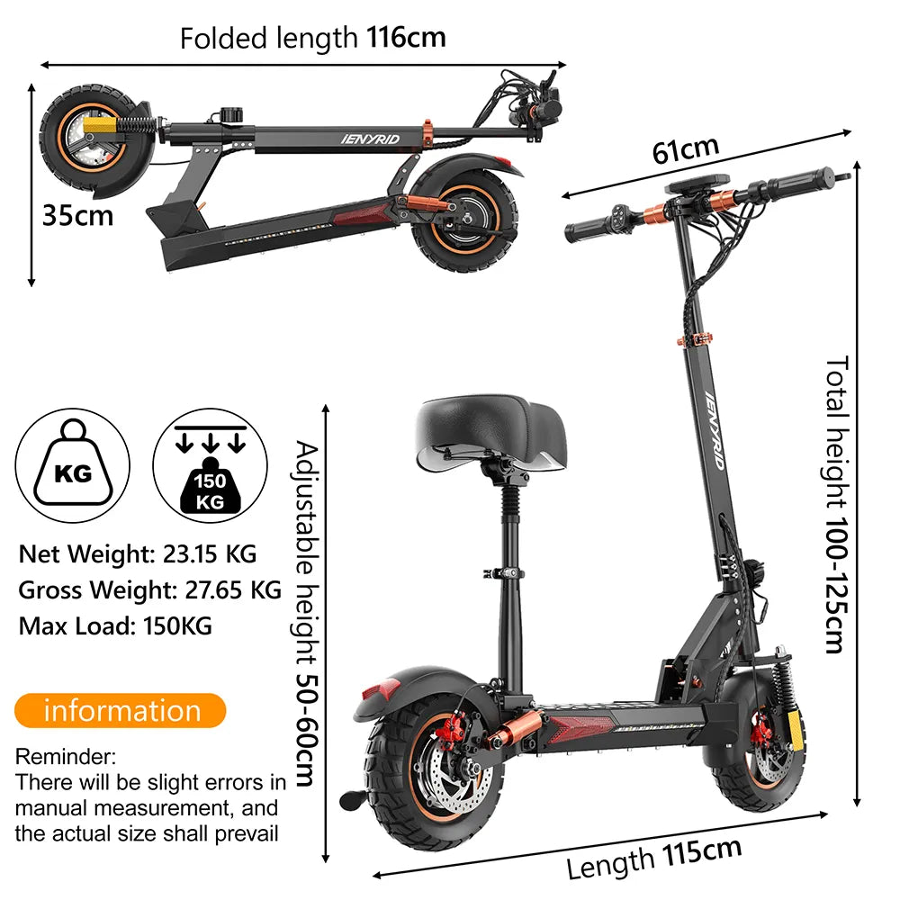 US UK Warehouse 2-wheel Electrics Scooter IENYRID M4 Pro S+ 10 Inch