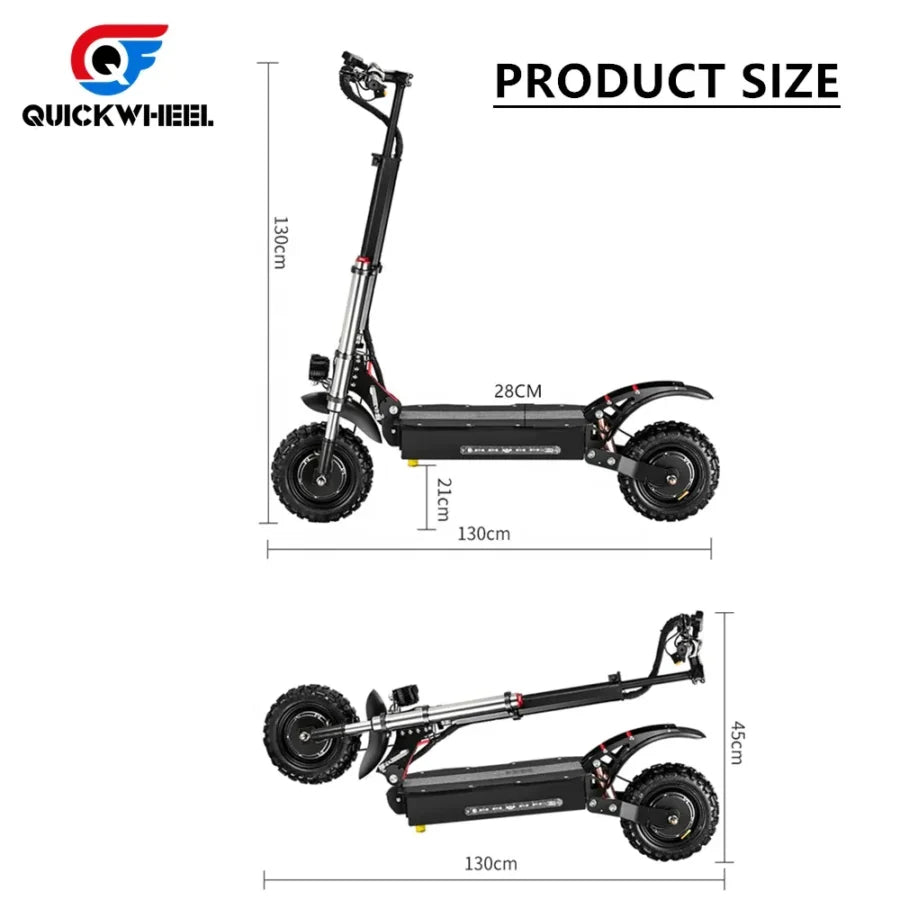 2025 Hot Selling 60V 5000W 6000W Foldable Dual Motor Quickwheel