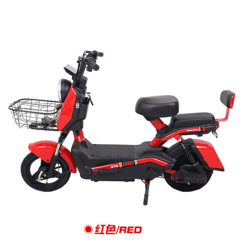 14-inch Cool Station Electric Vehicle, Two-seater Small Scooter, Two-wheeled Electric Bicycle, Cross-border Foreign Trade Battery Vehicle Manufacturer