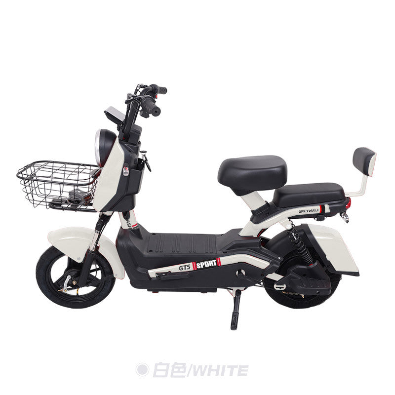 14-inch Cool Station Electric Vehicle, Two-seater Small Scooter, Two-wheeled Electric Bicycle, Cross-border Foreign Trade Battery Vehicle Manufacturer