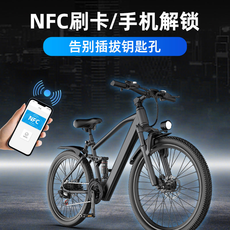 Overseas warehouse US European ebike electric mountain bike lithium battery Shimano 21-speed electric vehicle