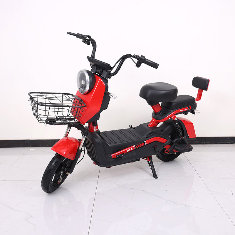 14-inch Cool Station Electric Vehicle, Two-seater Small Scooter, Two-wheeled Electric Bicycle, Cross-border Foreign Trade Battery Vehicle Manufacturer