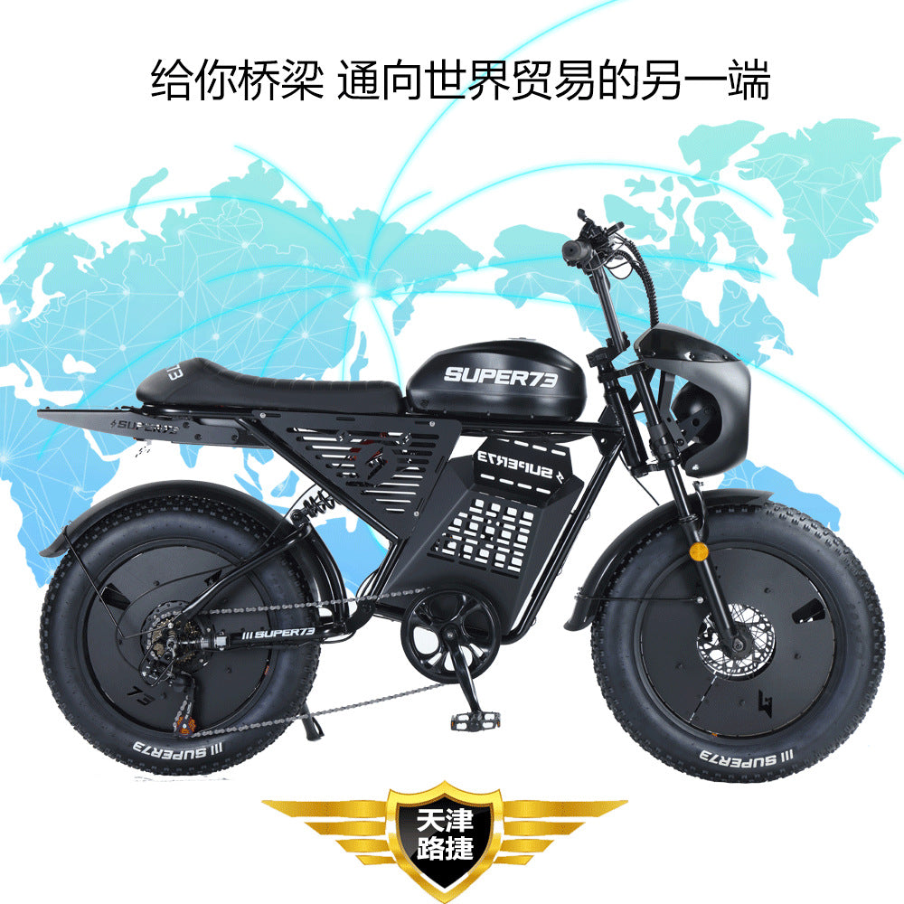 SUPER 73 RX Black Warrior Off-Road Snowmobile Export Electric Bicycle 20*4.0 Wide Tire for Africa