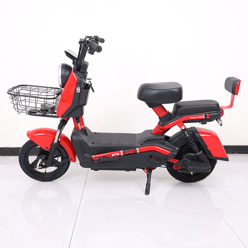 14-inch Cool Station Electric Vehicle, Two-seater Small Scooter, Two-wheeled Electric Bicycle, Cross-border Foreign Trade Battery Vehicle Manufacturer