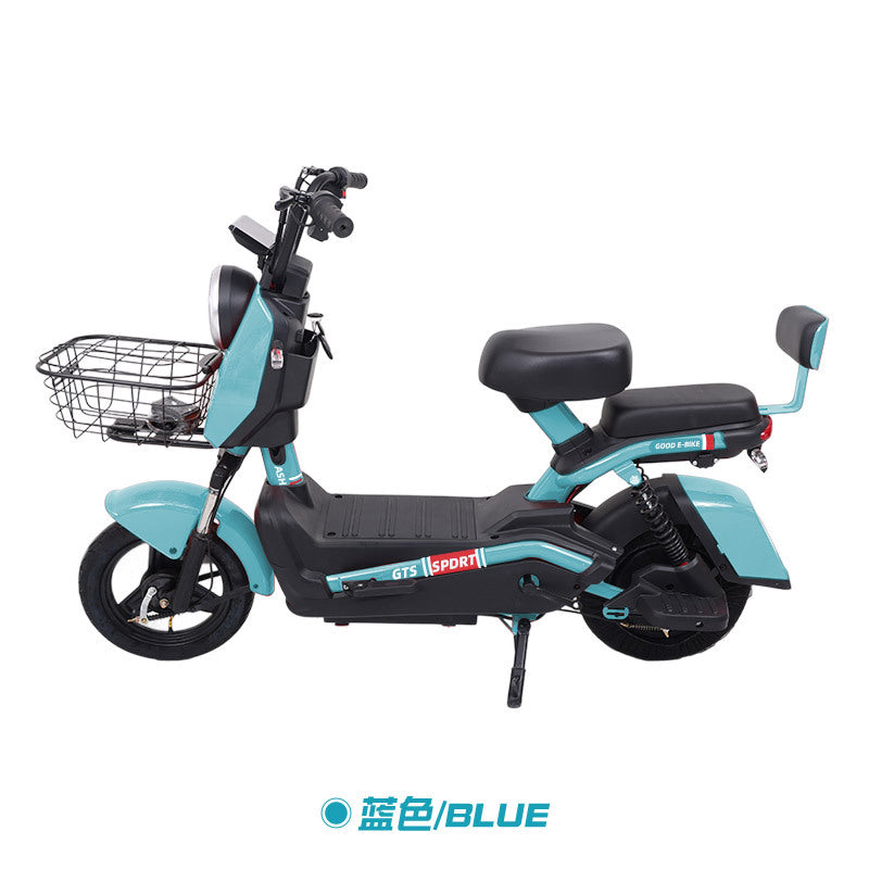 14-inch Cool Station Electric Vehicle, Two-seater Small Scooter, Two-wheeled Electric Bicycle, Cross-border Foreign Trade Battery Vehicle Manufacturer