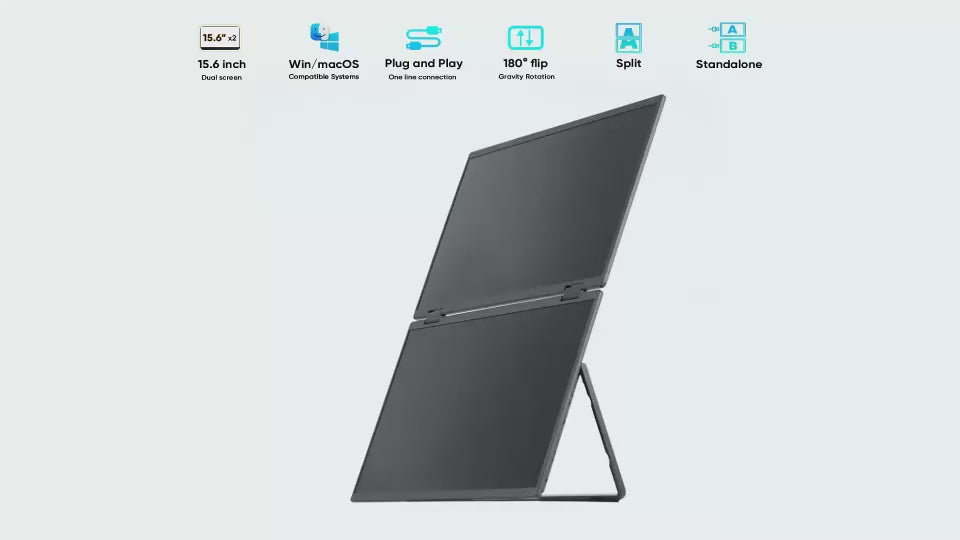 15.6 Inch FHD Dual Screen Extend LCD 1080P Monitor Portable