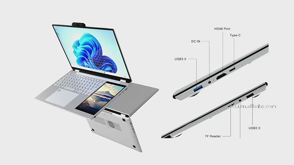 Double Screen Touch 15.6″ +7″ IPS Brand New Business Laptop