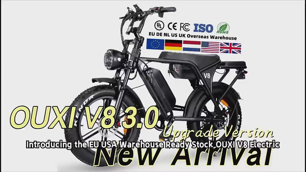 OUIXI 2025 Electric Bike Ready Stock Electrically Mountain